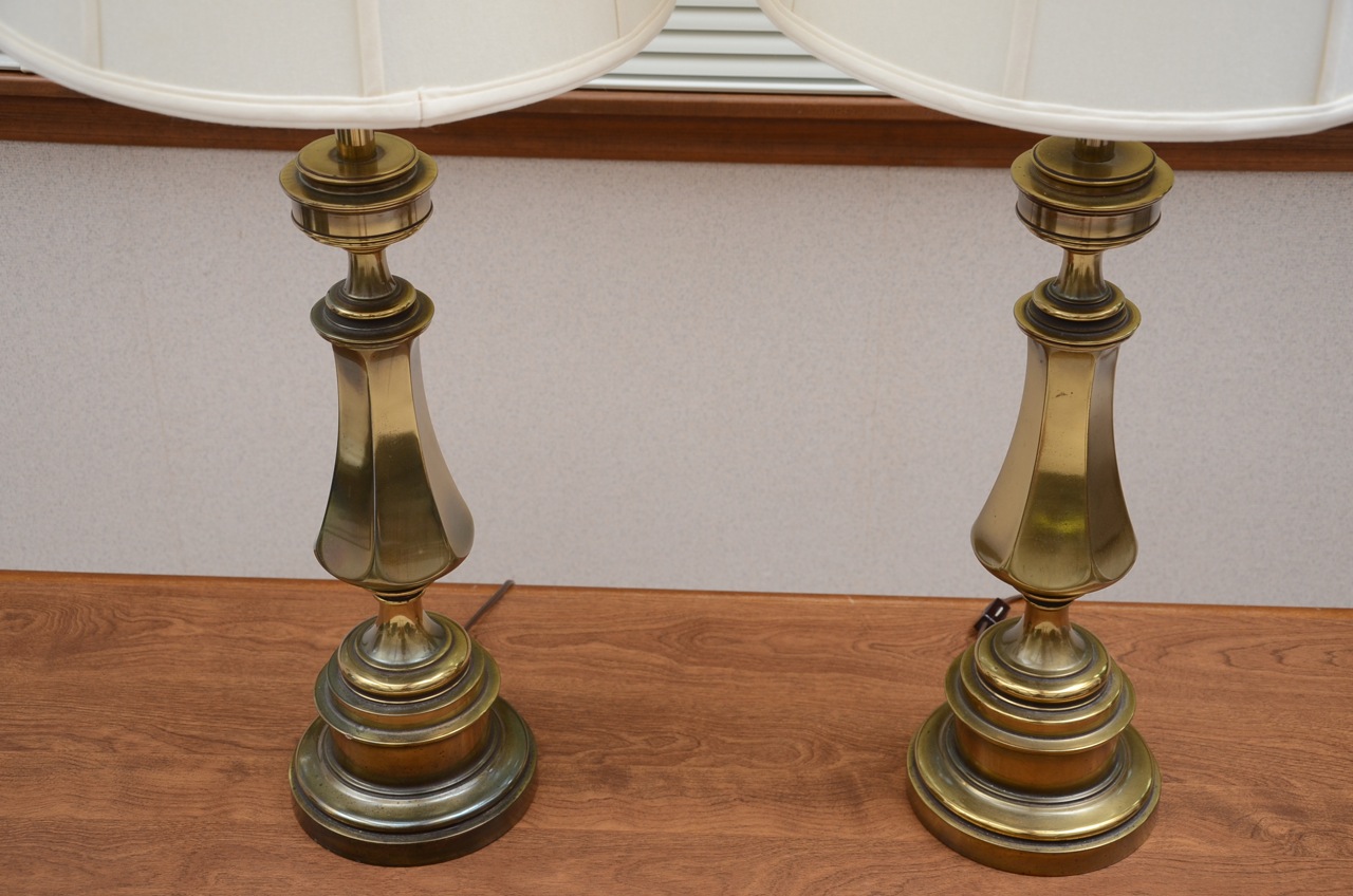 Pair of Brass Table Lamps
