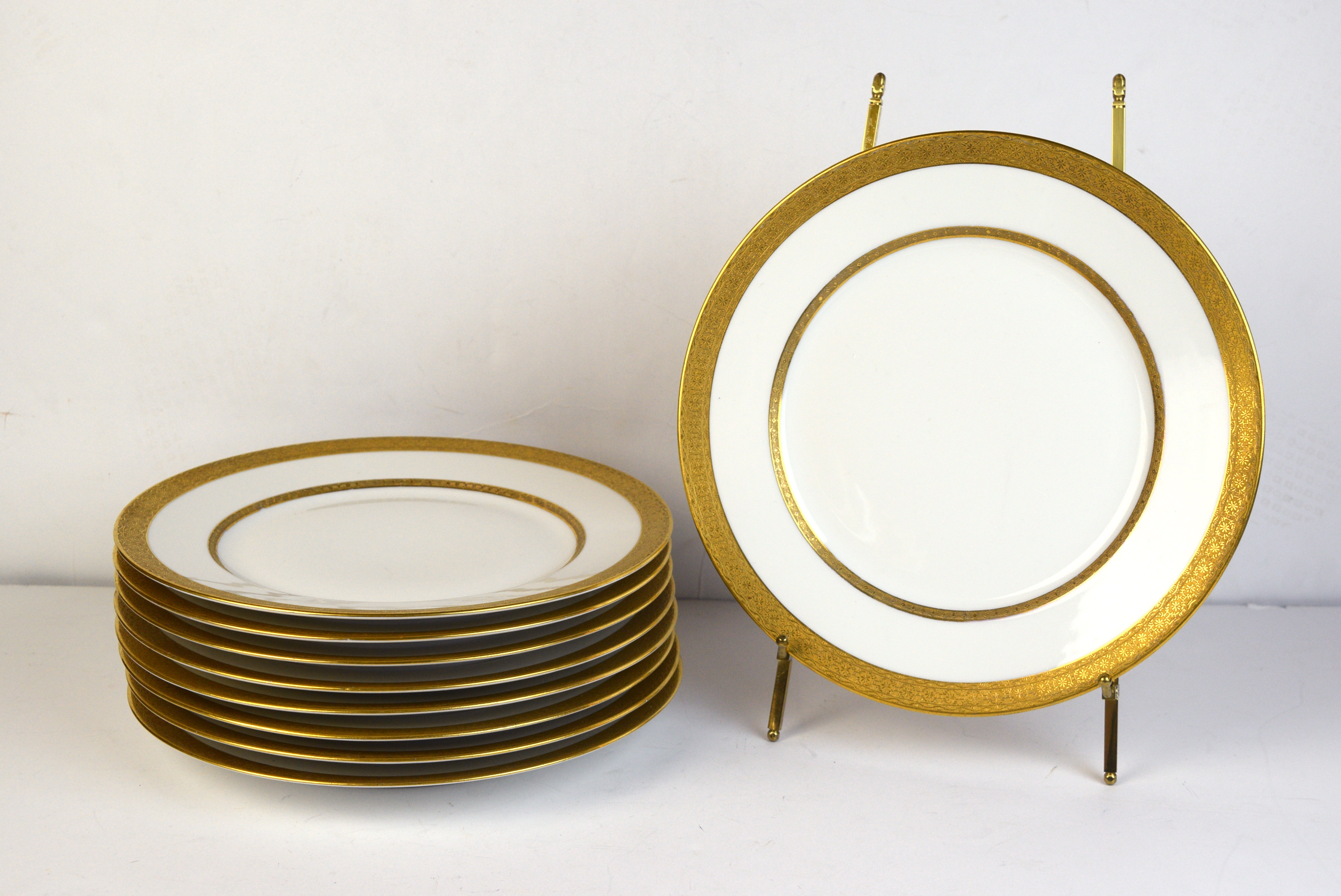 Set of Nine Charles Ahrenfeldt Limoges Dinner Plates