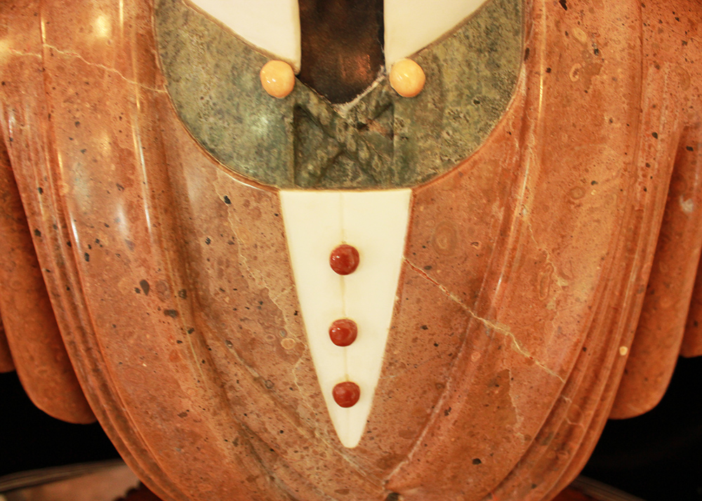 Polychrome Marble Blackamoor Bust