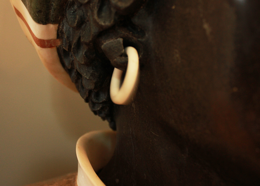 Polychrome Marble Blackamoor Bust