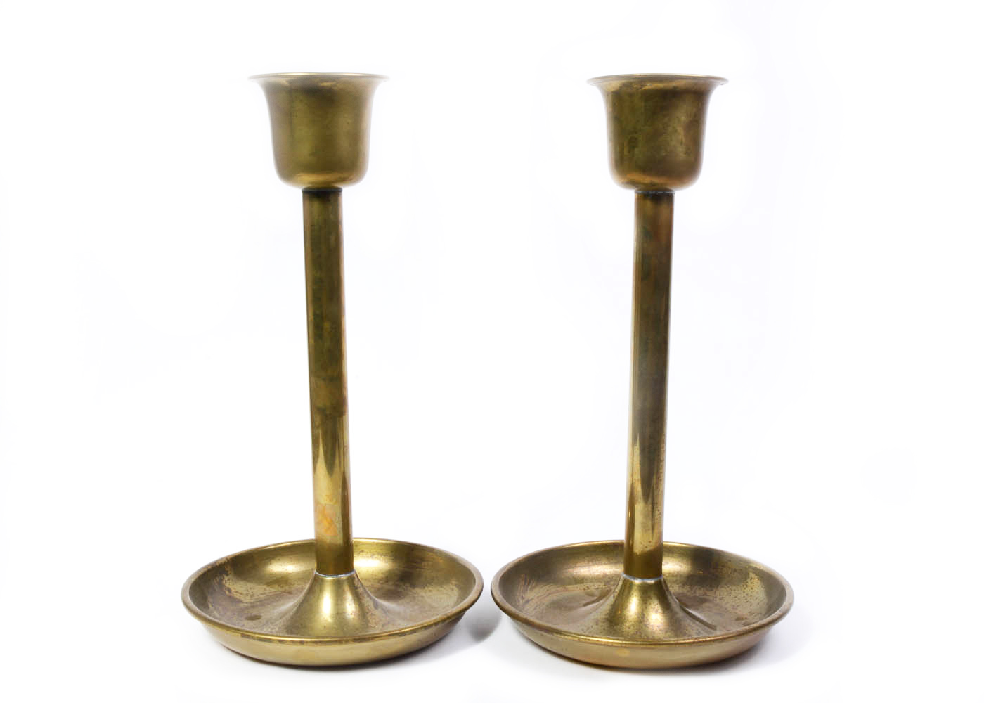 Russian Brass Candlestick Holders