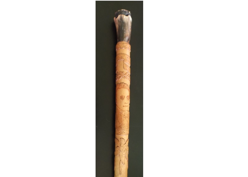 Late 19th Century Carved Folk Art Walking Cane