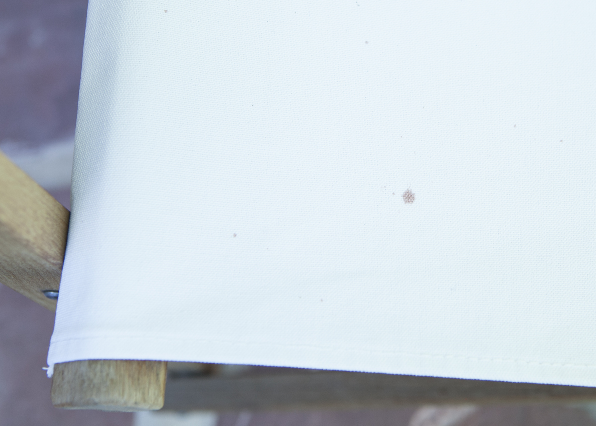 Small Patio Table and Two Canvas Chairs