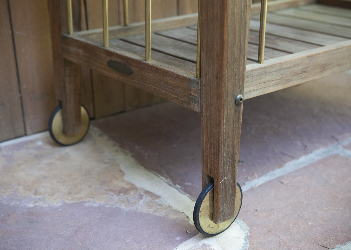 Smith and Hawken Teak Patio Serving Table