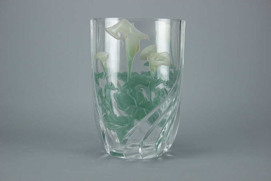 Burnett Art Glass Calla Lily Vase