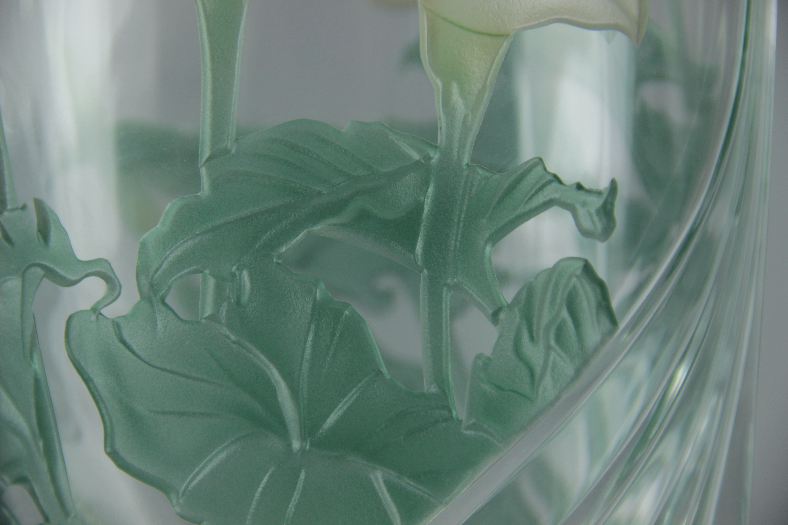 Burnett Art Glass Calla Lily Vase