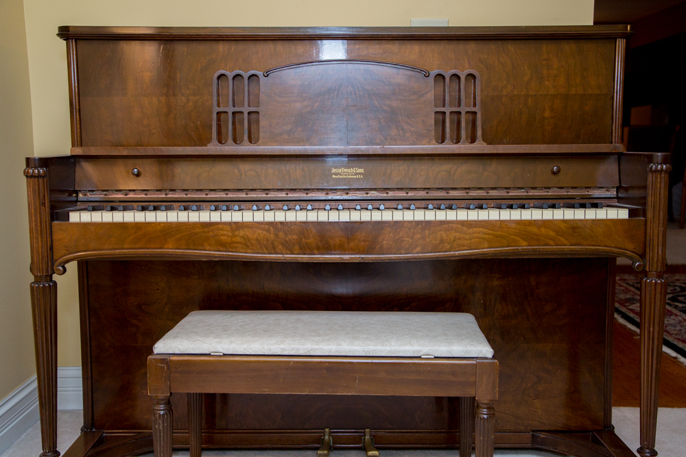 Antique Jesse French & Sons Upright Piano