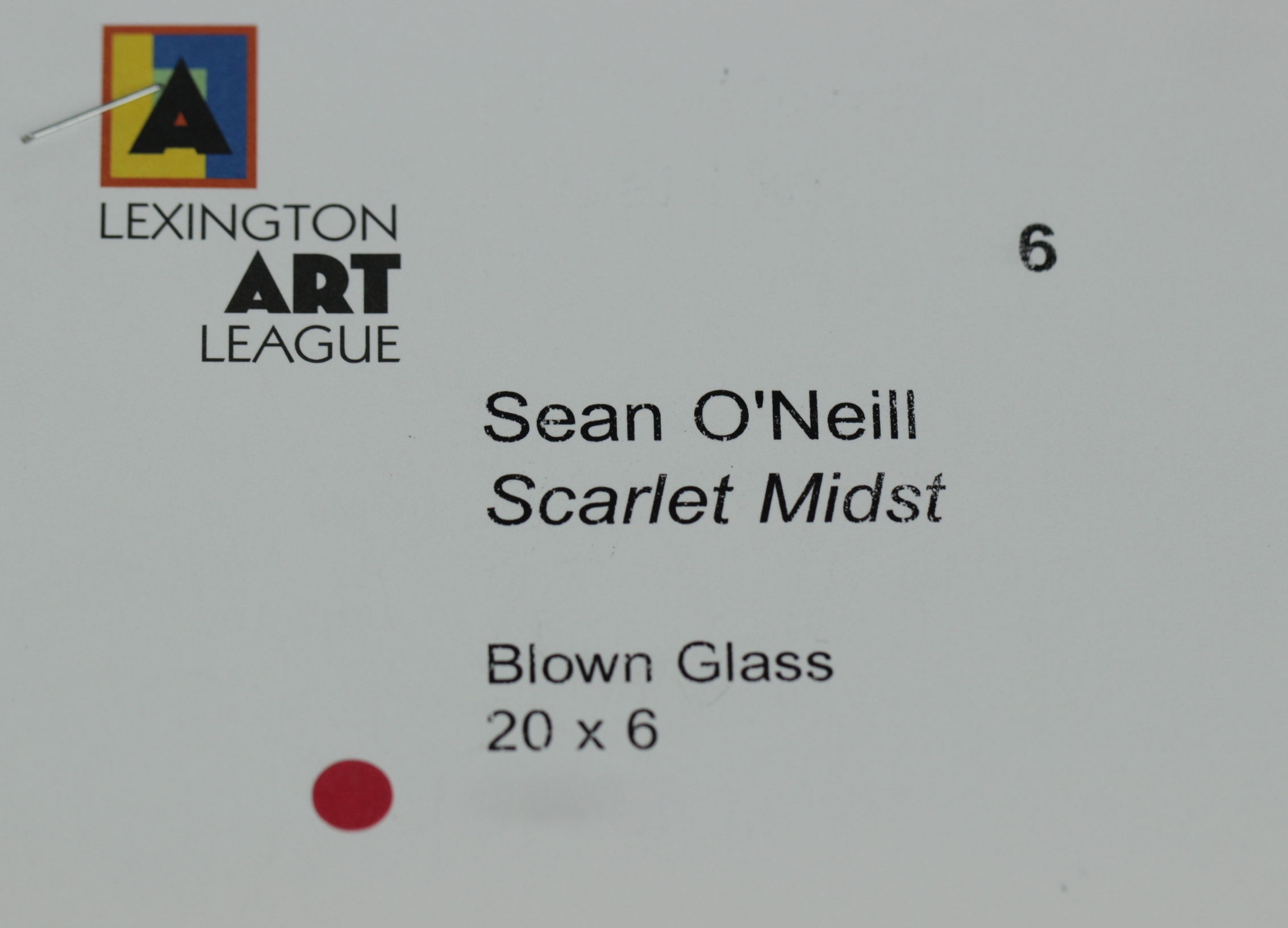 Sean O'Neill Original Blown Art Glass "Scarlet Midst"