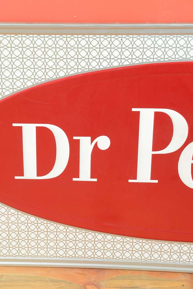 Large Vintage Metal Dr Pepper Sign