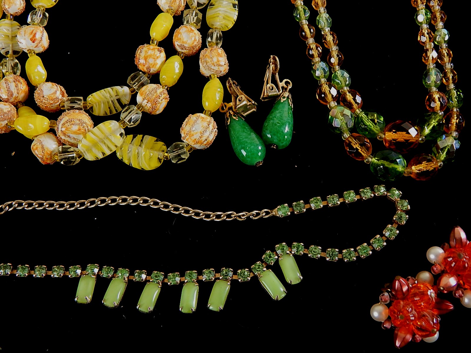 Beautiful Vintage Glass and Beaded Jewelry