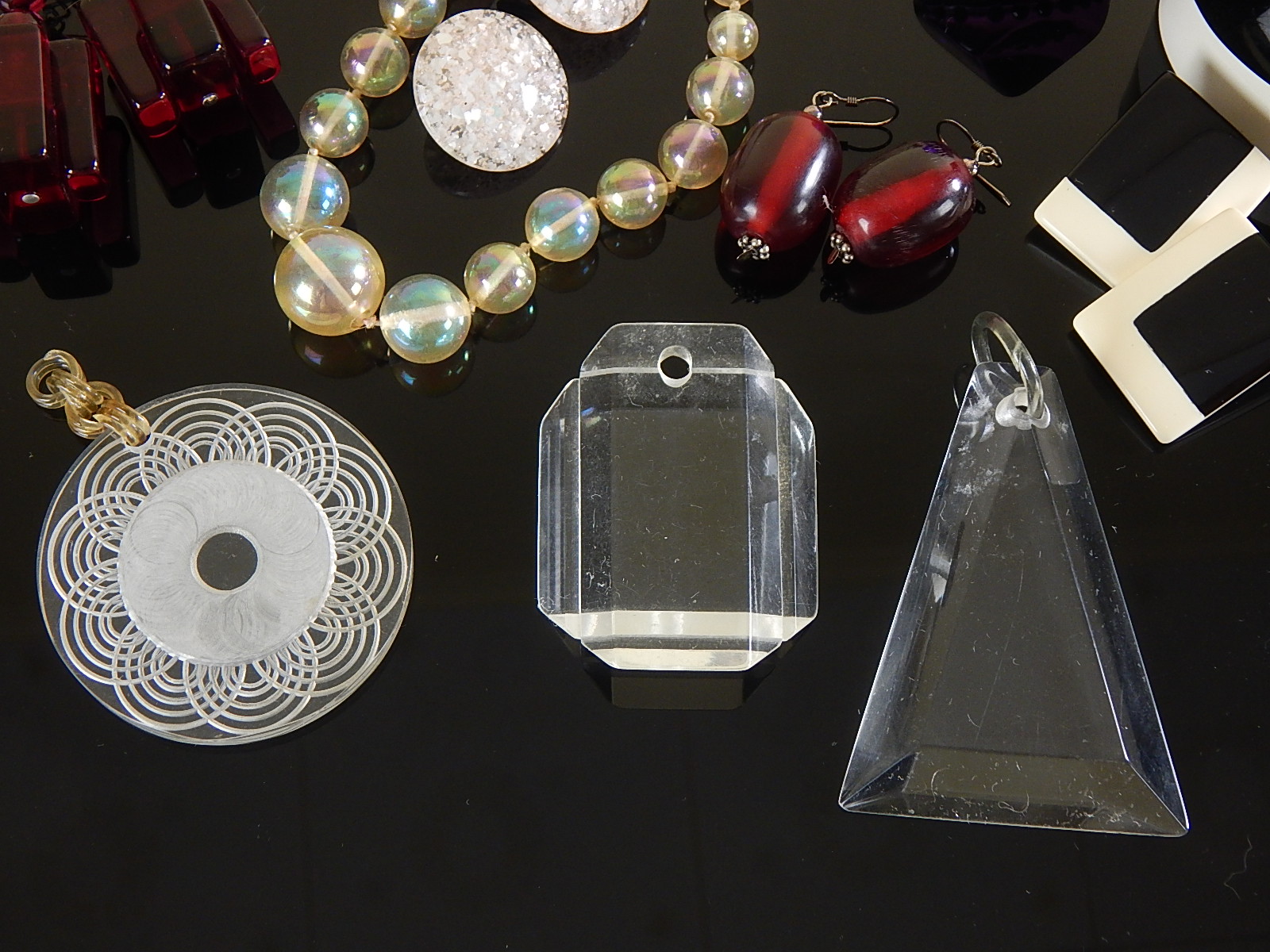 Vintage Mid Century Modern Lucite Jewelry