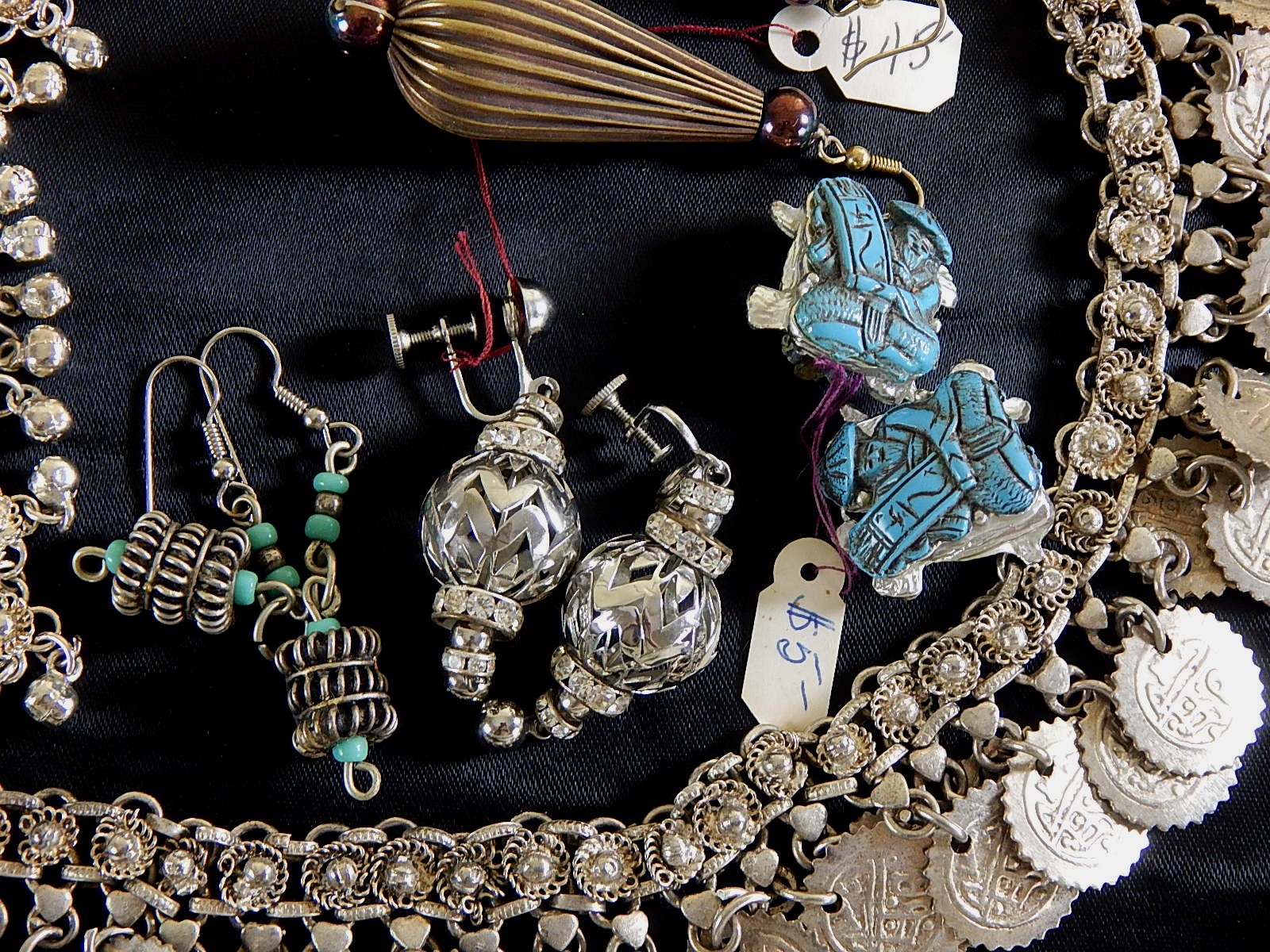 Lot of Exotic, Natural, and Metal Costume Jewelry