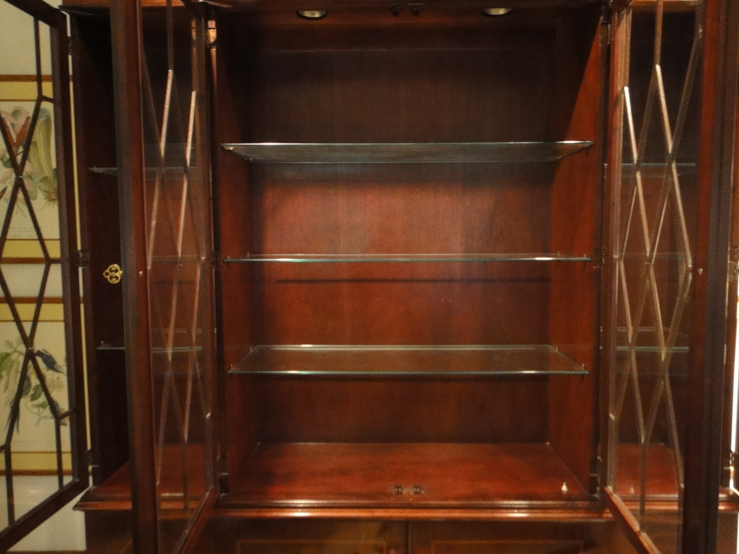 Baker Furniture Historic Charleston Mahogany China Cabinet