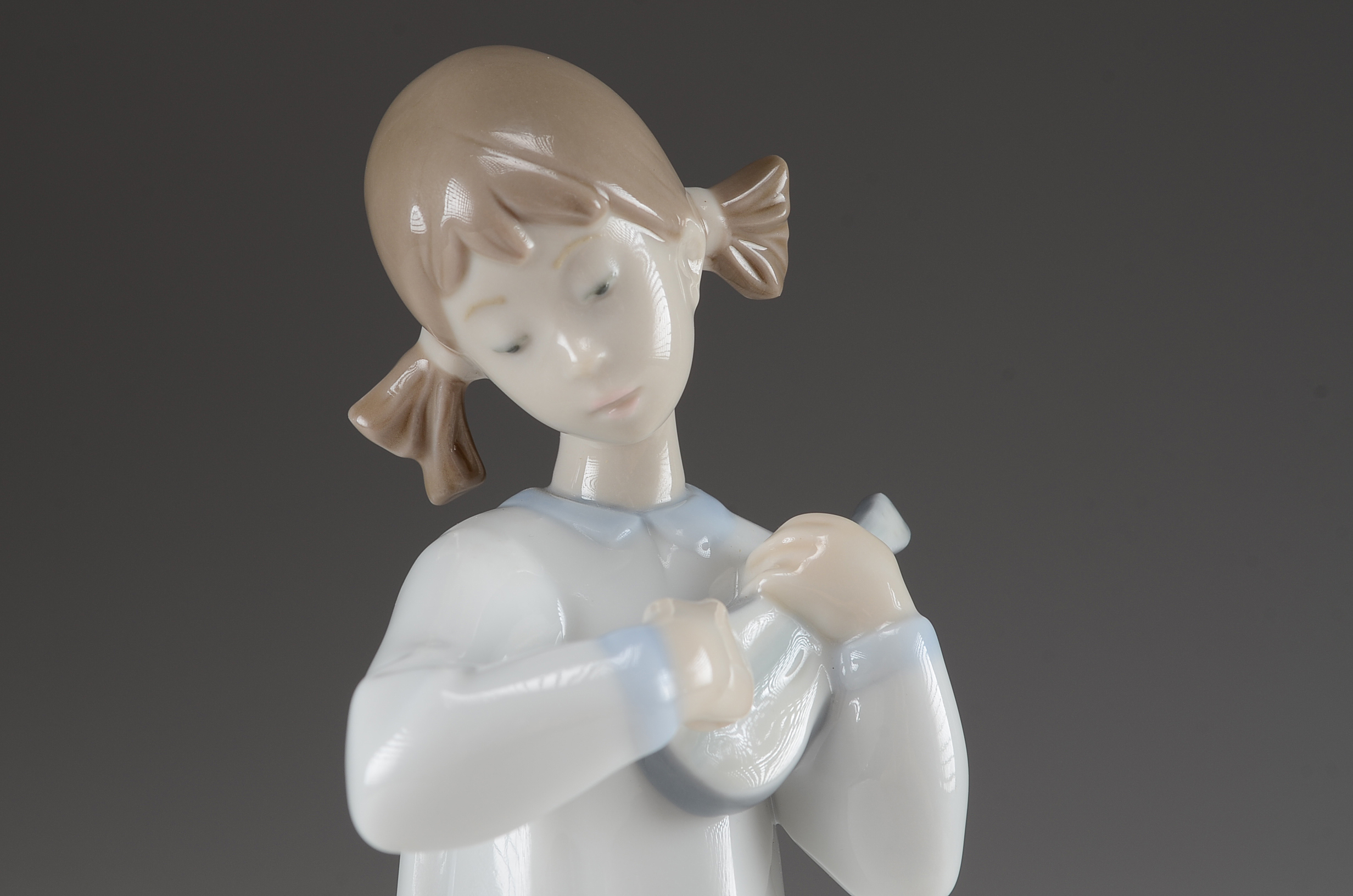 Retired Lladro Girl with Guitar Figurine