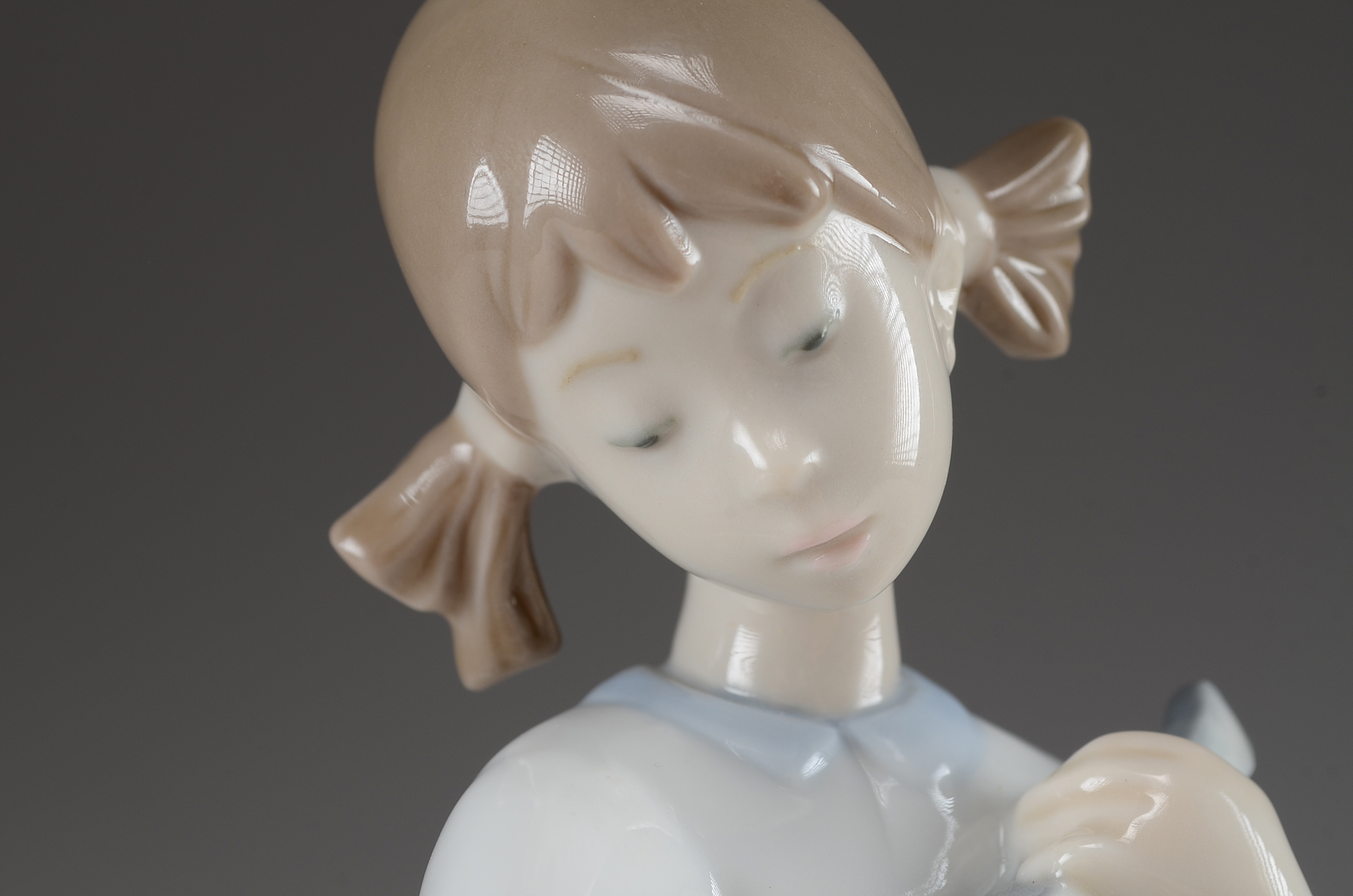 Retired Lladro Girl with Guitar Figurine
