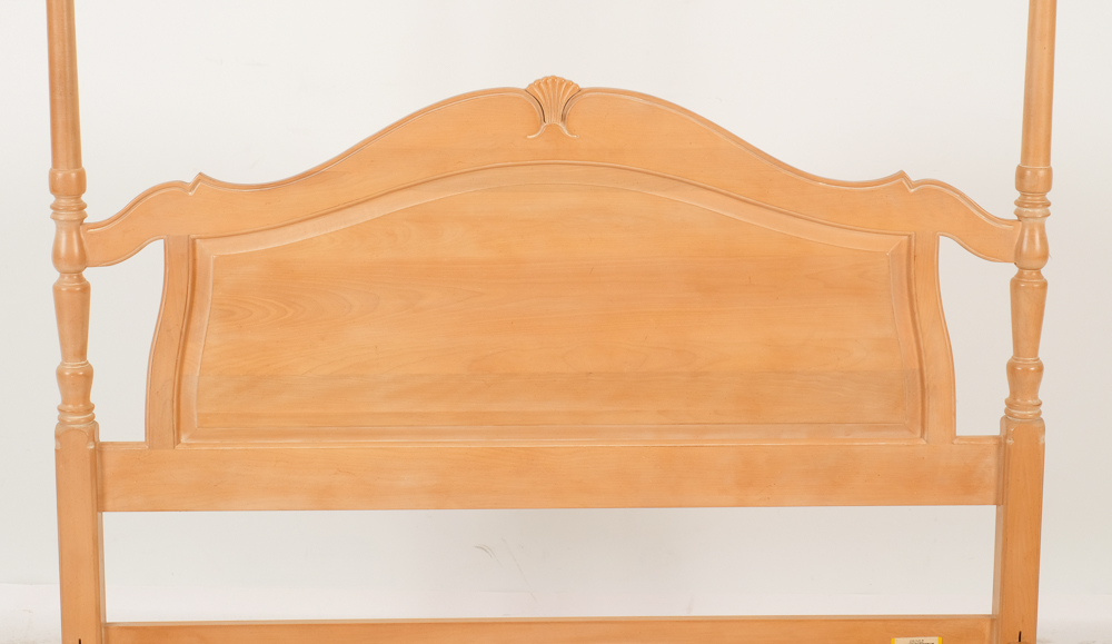 Ethan Allen "Country French" Blonde Double Canopy Bed