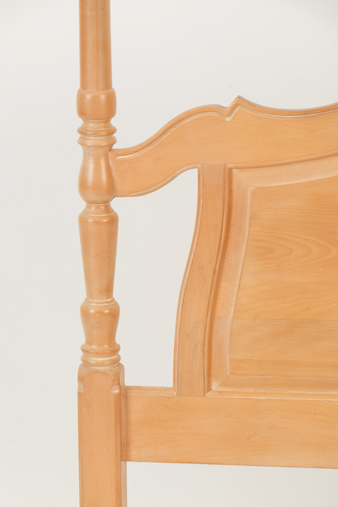 Ethan Allen "Country French" Blonde Double Canopy Bed