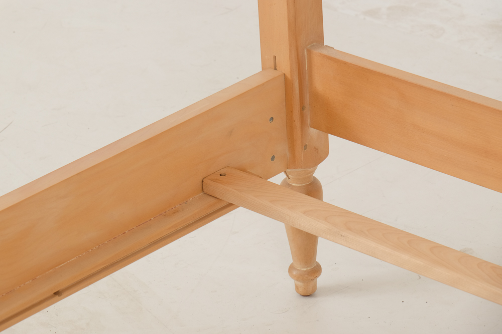 Ethan Allen "Country French" Blonde Double Canopy Bed