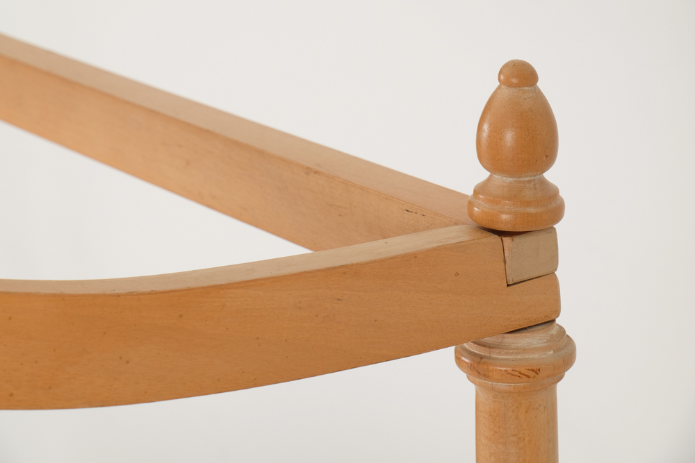 Ethan Allen "Country French" Blonde Double Canopy Bed