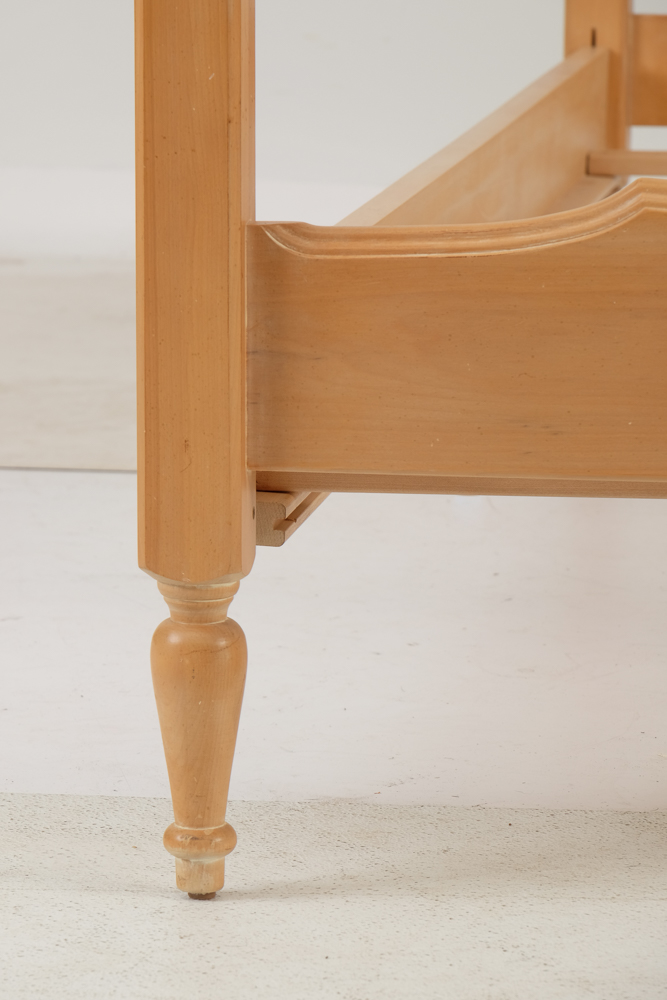 Ethan Allen "Country French" Blonde Double Canopy Bed