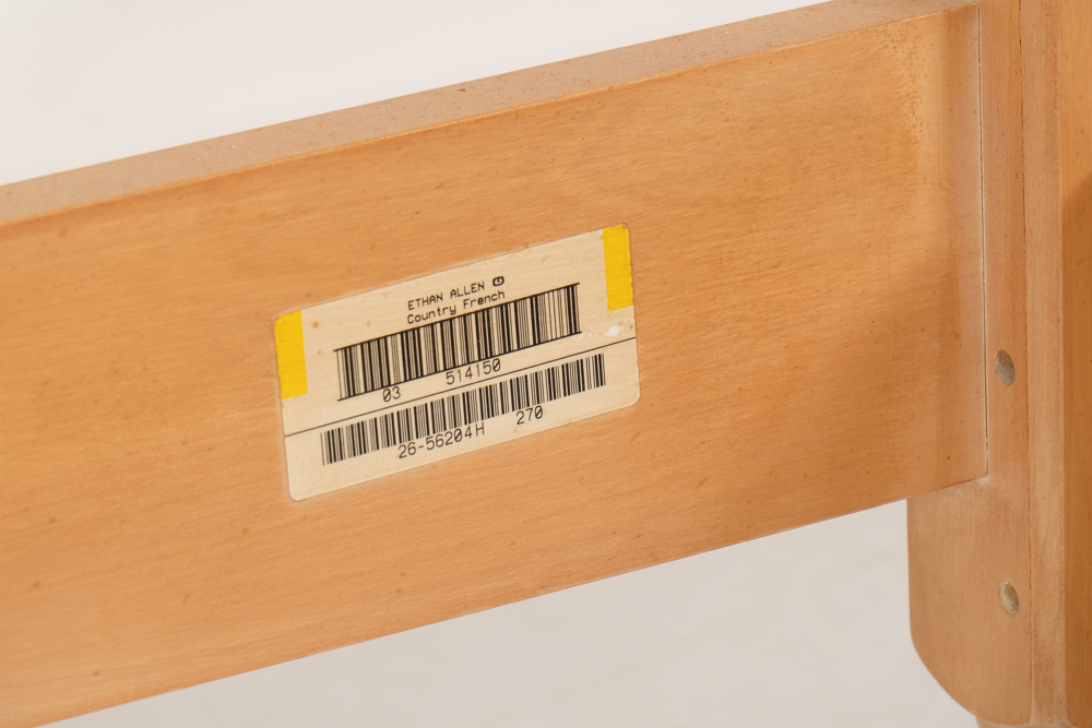 Ethan Allen "Country French" Blonde Double Canopy Bed