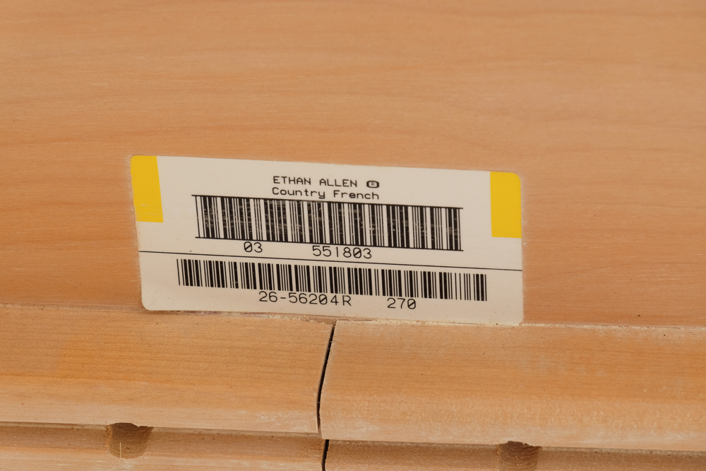 Ethan Allen "Country French" Blonde Double Canopy Bed