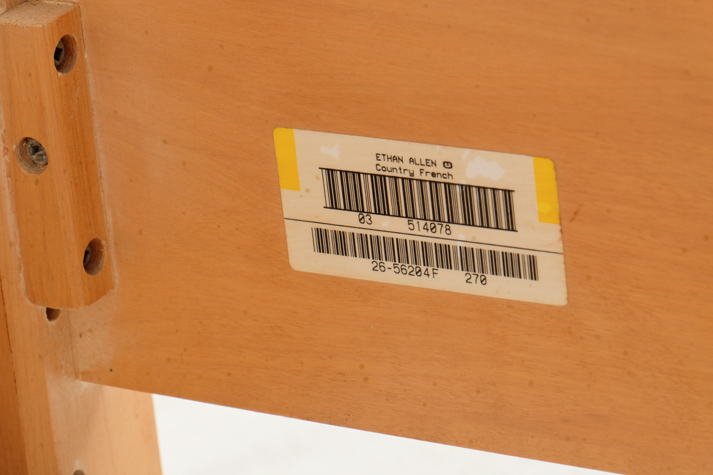 Ethan Allen "Country French" Blonde Double Canopy Bed