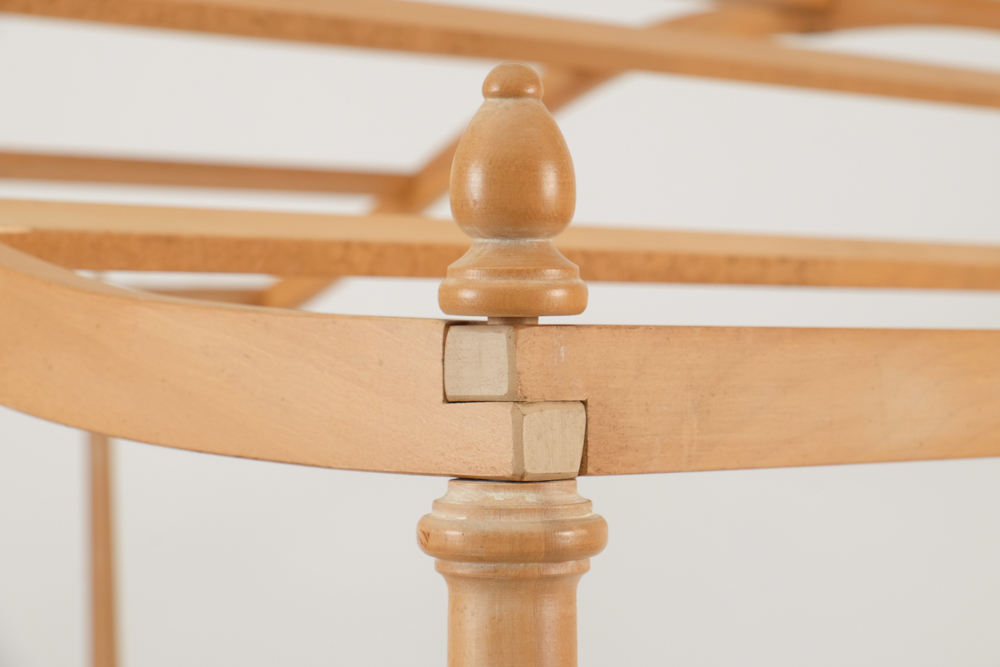 Ethan Allen "Country French" Blonde Double Canopy Bed