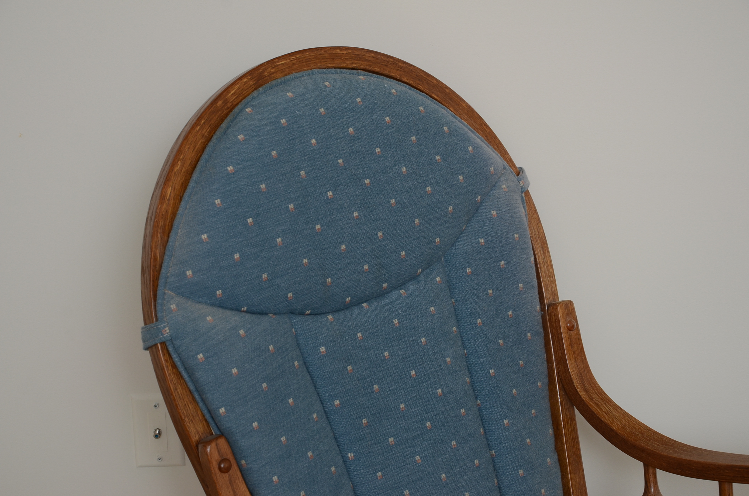 Oak Wood Glider Rocking Chair