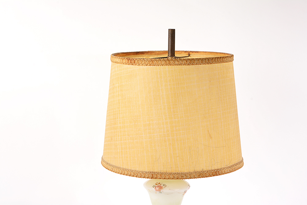 Vintage Glass and Brass Lamp