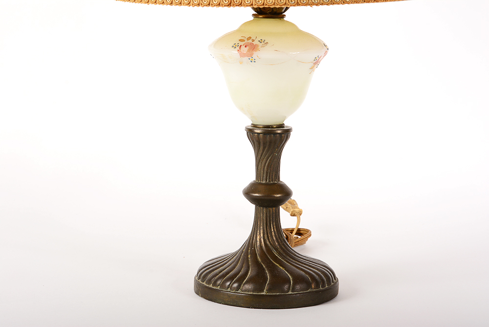 Vintage Glass and Brass Lamp