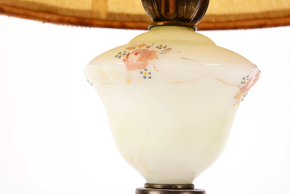 Vintage Glass and Brass Lamp