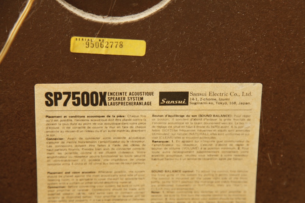 Pair of Sansui Speakers