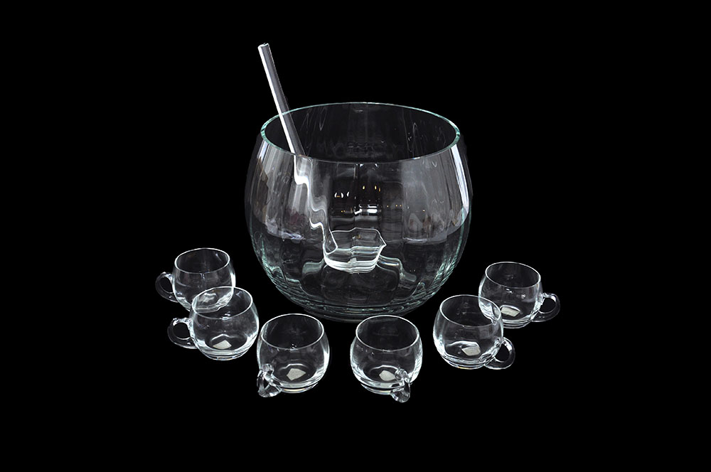 Crate & Barrel Punch Bowl Set