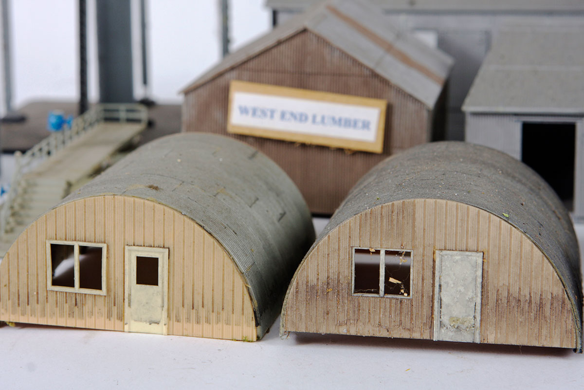 Collection of Grey HO Scale Industrial Buildings