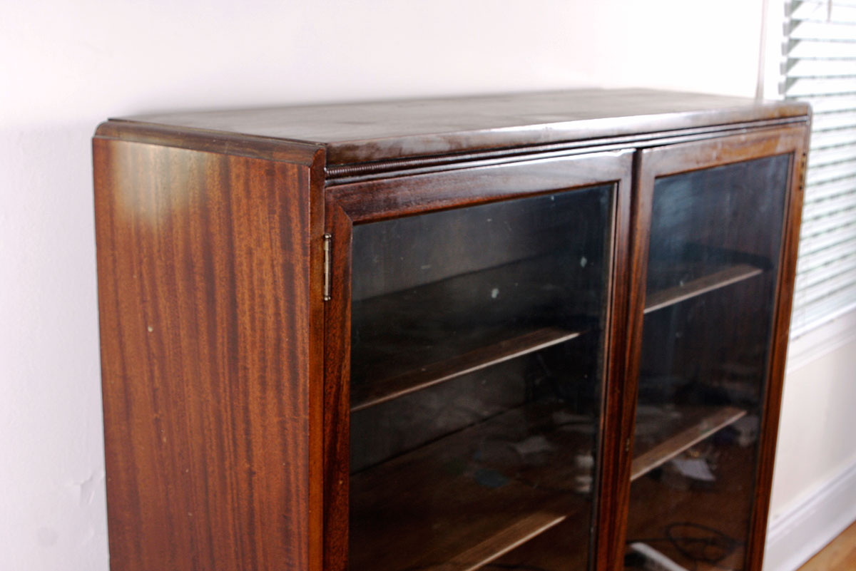 Dark Cherry Display Cabinet