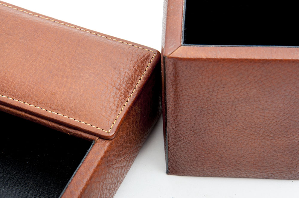 Bosca Leather Desk Set