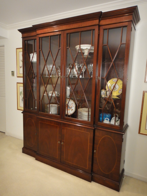Baker Furniture Historic Charleston Mahogany China Cabinet