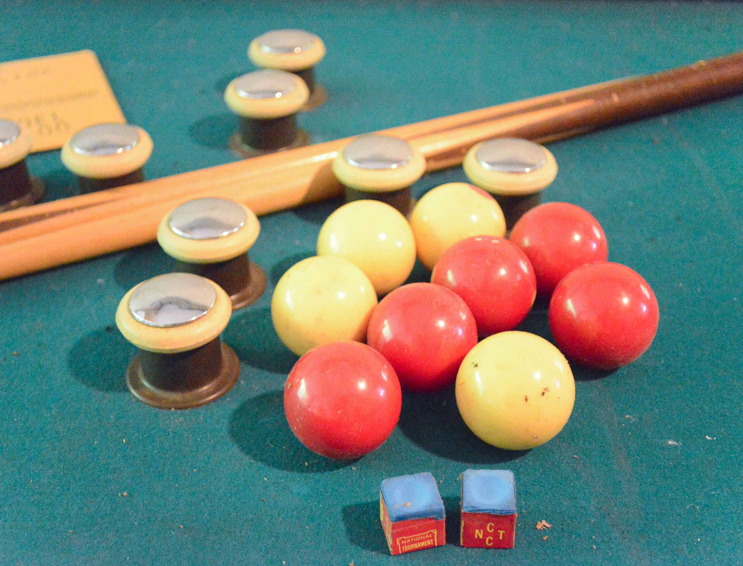 Frederick-Willys Bumper Pool Table and Accessories
