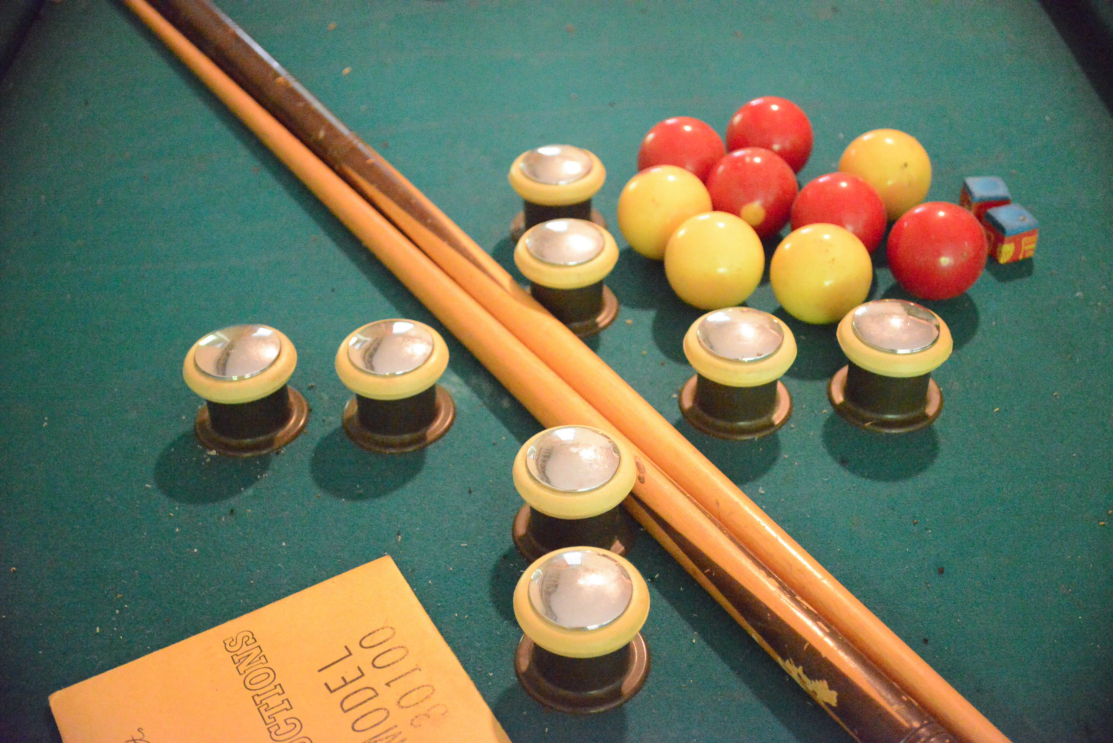 Frederick-Willys Bumper Pool Table and Accessories
