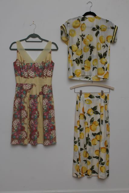 Green and Yellow Collection of Ladies Apparel