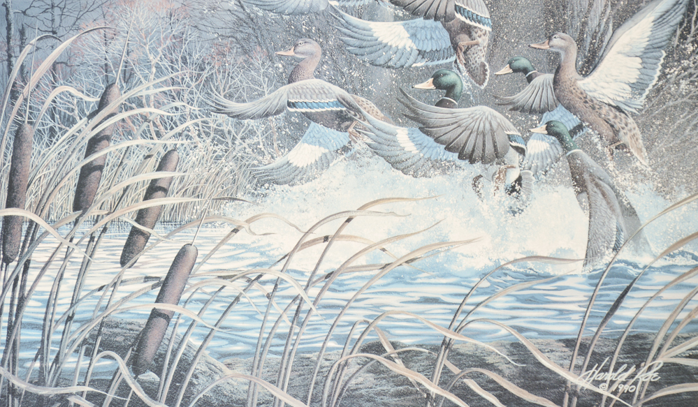 "Busting Out" Limited Edition Offset Lithograph by Harold Roe