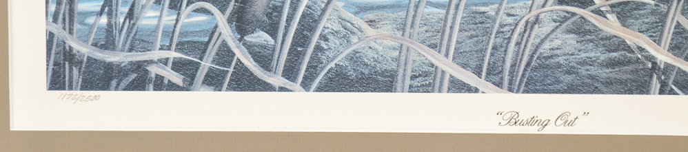 "Busting Out" Limited Edition Offset Lithograph by Harold Roe