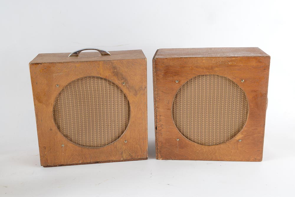 Pair of Vintage Speakers and Headphones