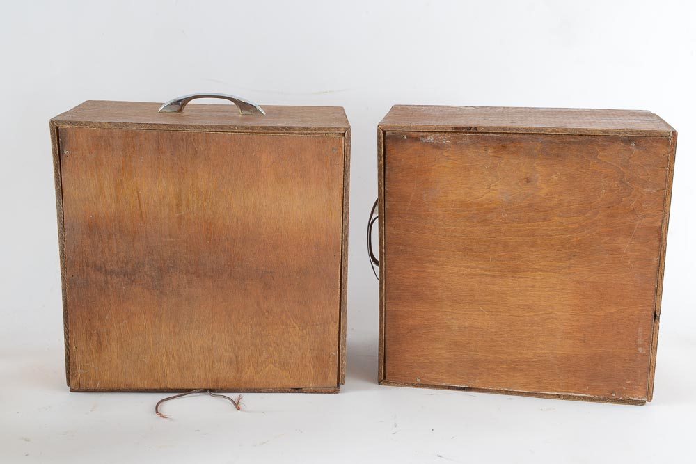 Pair of Vintage Speakers and Headphones