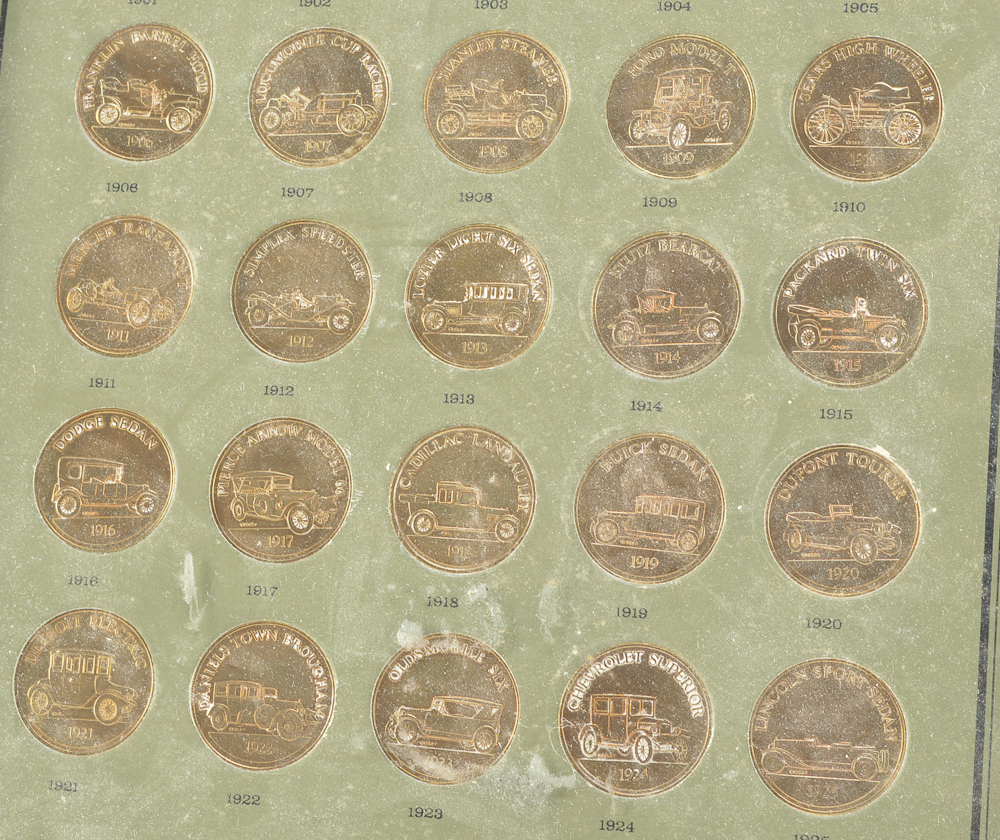 The Franklin Mint Antique Car Coin Collection