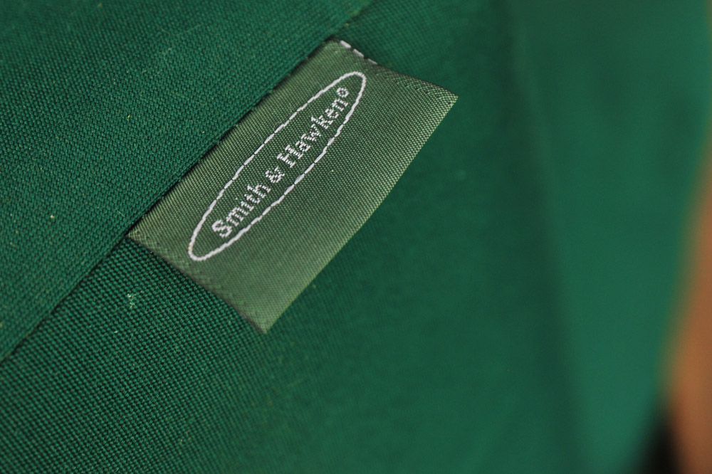 Smith and Hawken Avignon Teak Club Chairs and Ottoman