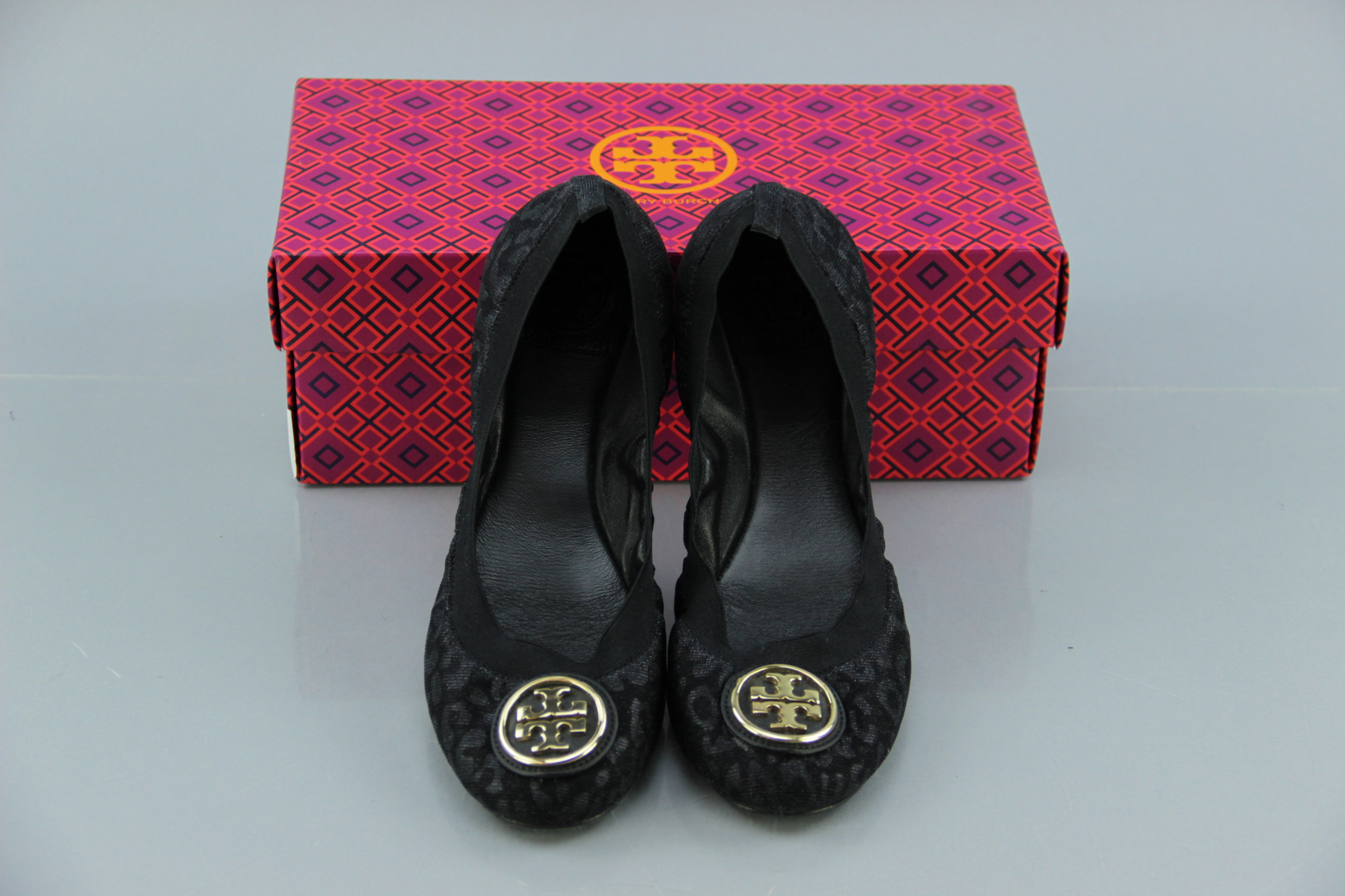 Tory Burch Black Ballet Flats, Size 8.5