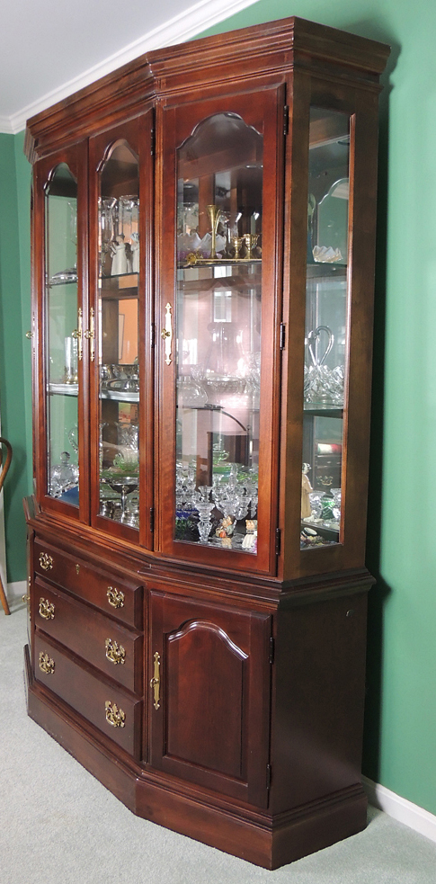 American Drew Breakfront China Cabinet