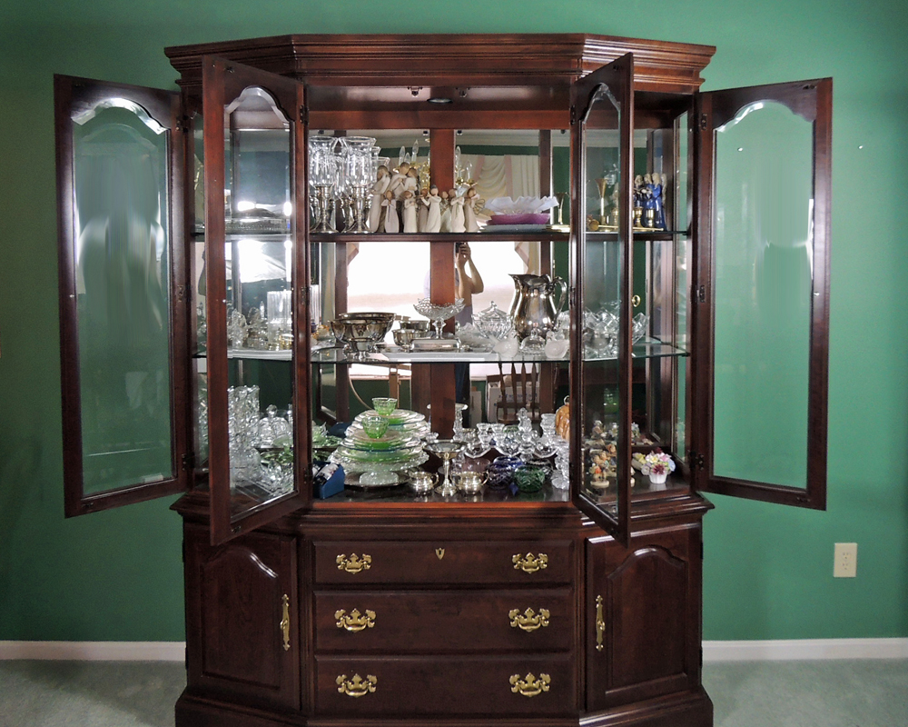 American Drew Breakfront China Cabinet